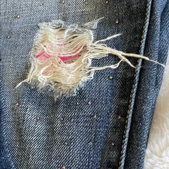 Distressed Blue Jeans - Picture 2 of 11